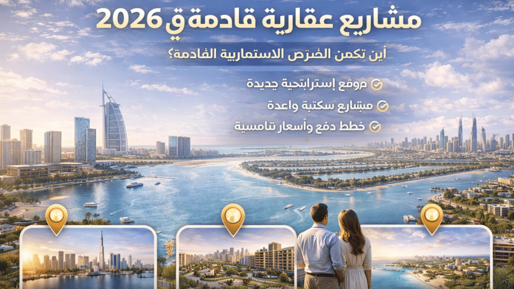العقارات في دبي 2026 – المشاريع القادمة وفرص الاستثمار المستقبلية